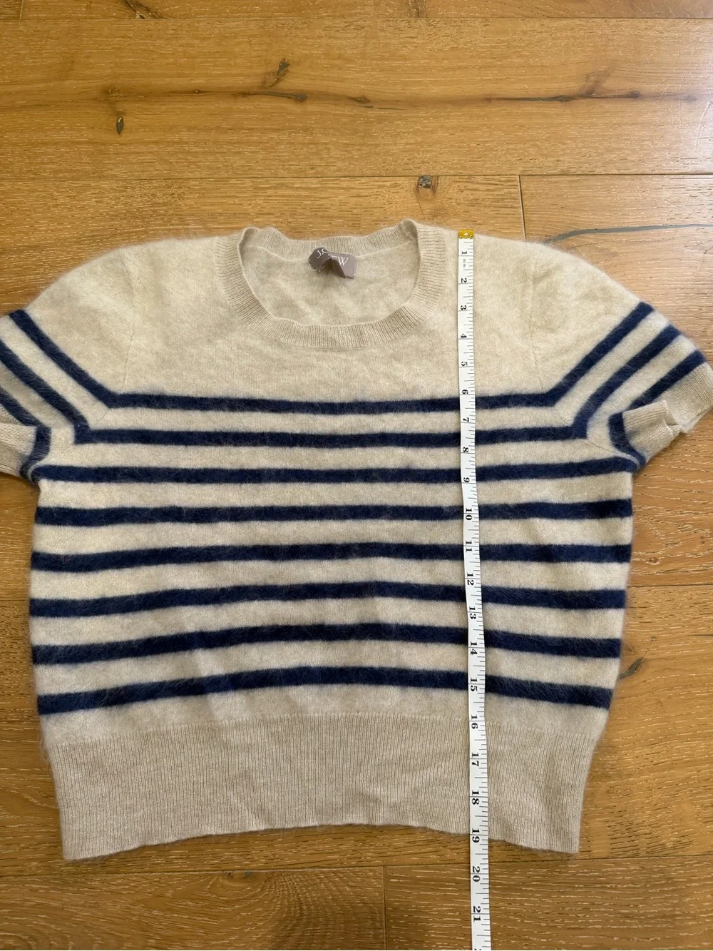 J. Crew Brushed 100% Cashmere Striped Sweater - size Medium